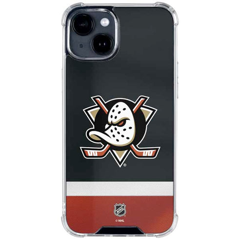 NHL Anaheim Ducks Jersey iPhone 15 Plus Clear Case