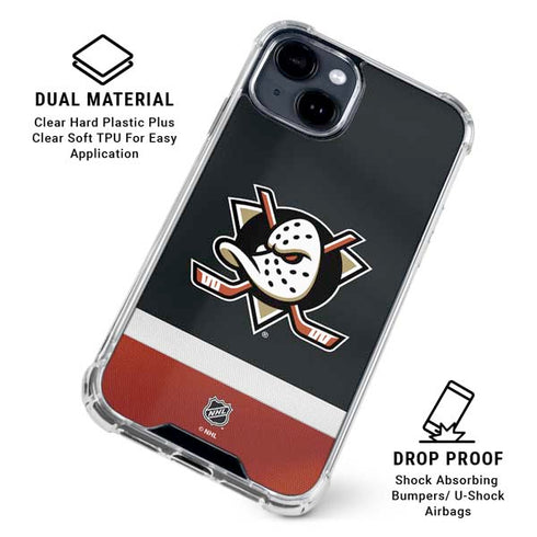 NHL Anaheim Ducks Jersey iPhone 15 Plus Clear Case