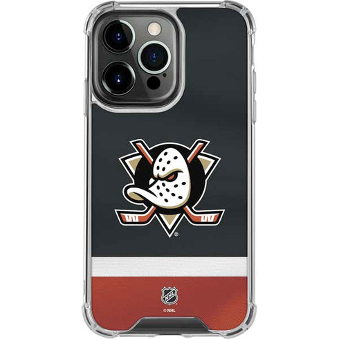 NHL Anaheim Ducks Jersey iPhone 15 Pro Max Clear Case