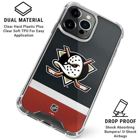 NHL Anaheim Ducks Jersey iPhone 15 Pro Max Clear Case