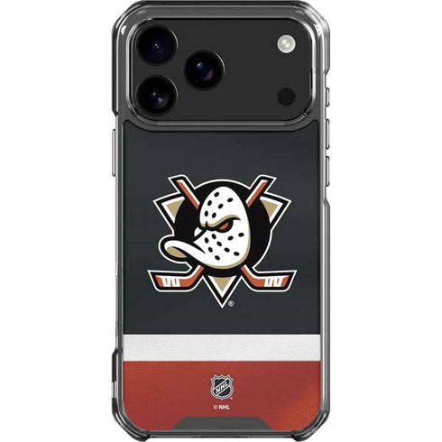 NHL Anaheim Ducks Jersey iPhone 17 Pro Max Clear Case