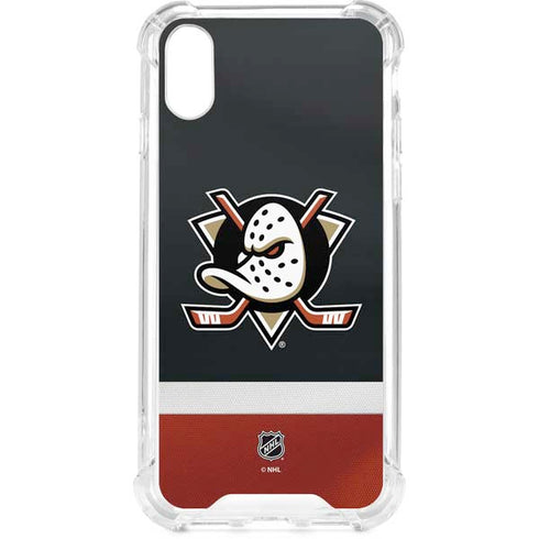NHL Anaheim Ducks Jersey iPhone XS Clear Case