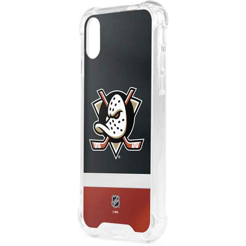 NHL Anaheim Ducks Jersey iPhone XS Clear Case