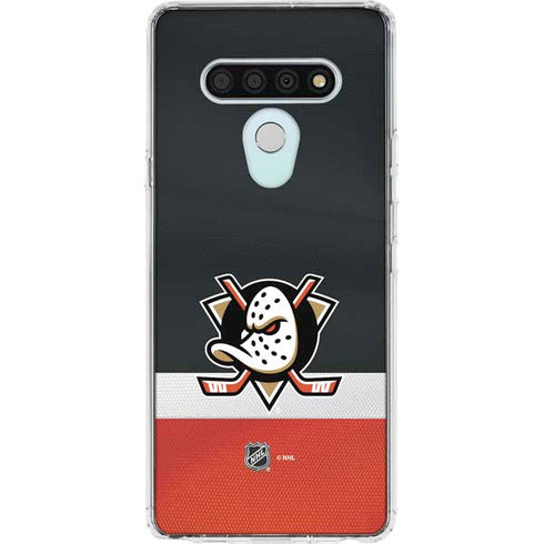 NHL Anaheim Ducks Jersey LG Stylo 6 Clear Case