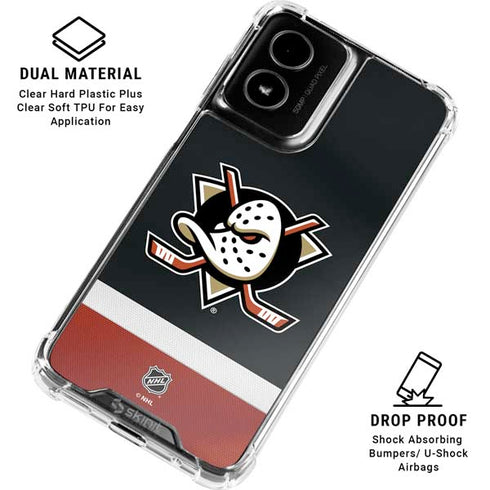 NHL Anaheim Ducks Jersey Moto G Power 5G (2024) Clear Case
