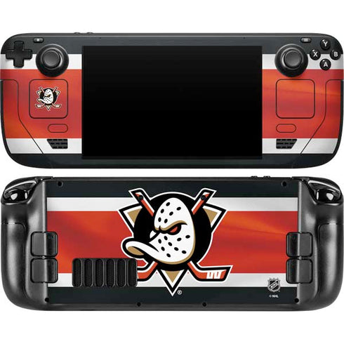 NHL Anaheim Ducks Jersey Steam Deck Handheld Gaming Computer OLED Skin