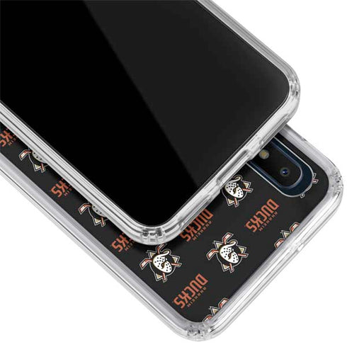 NHL Anaheim Ducks Pattern Galaxy A10e Clear Case