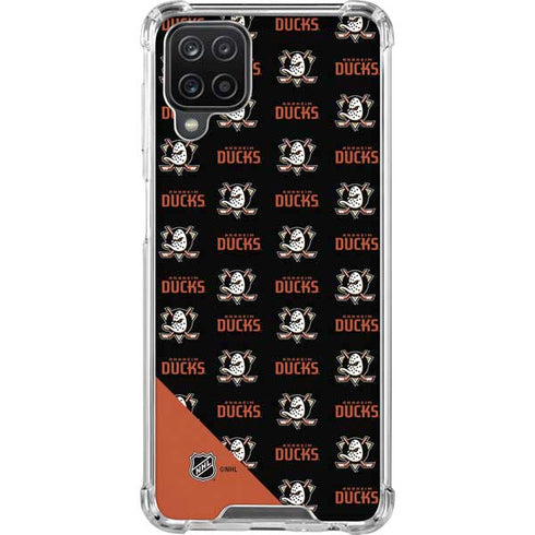 NHL Anaheim Ducks Pattern Galaxy A12 Clear Case