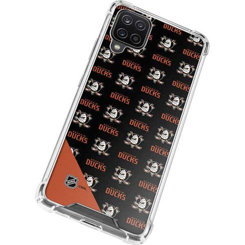 NHL Anaheim Ducks Pattern Galaxy A12 Clear Case