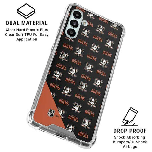 NHL Anaheim Ducks Pattern Galaxy A13 5G Clear Case