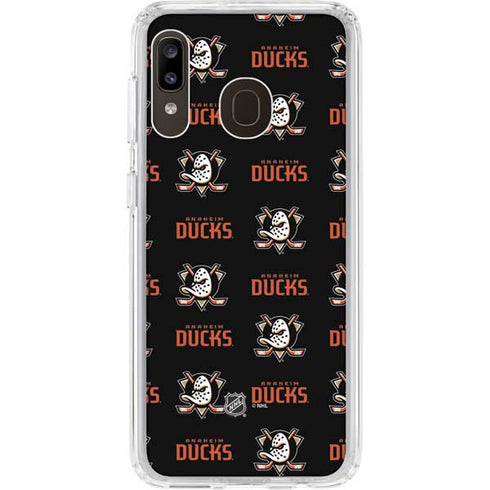 NHL Anaheim Ducks Pattern Galaxy A20 Clear Case
