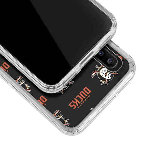 NHL Anaheim Ducks Pattern Galaxy A20 Clear Case
