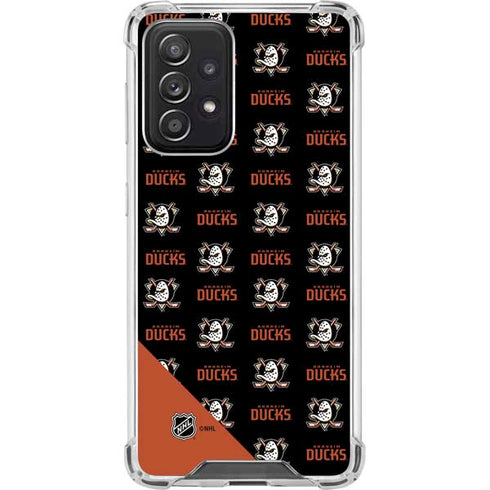 NHL Anaheim Ducks Pattern Galaxy A52 5G Clear Case