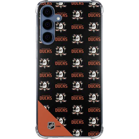 NHL Anaheim Ducks Pattern Galaxy A55 5G Clear Case