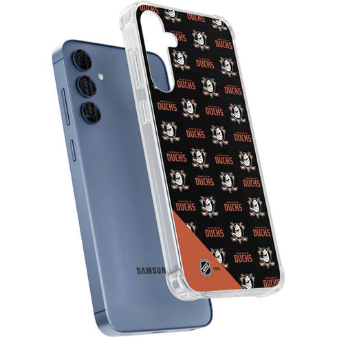 NHL Anaheim Ducks Pattern Galaxy A55 5G Clear Case