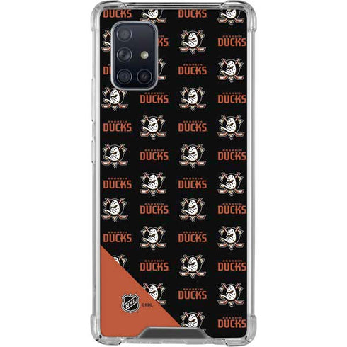 NHL Anaheim Ducks Pattern Galaxy A71 5G Clear Case