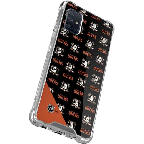 NHL Anaheim Ducks Pattern Galaxy A71 5G Clear Case