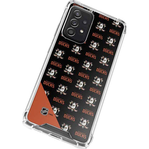 NHL Anaheim Ducks Pattern Galaxy A72 5G Clear Case