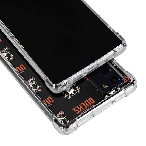NHL Anaheim Ducks Pattern Galaxy Note20 5G Clear Case