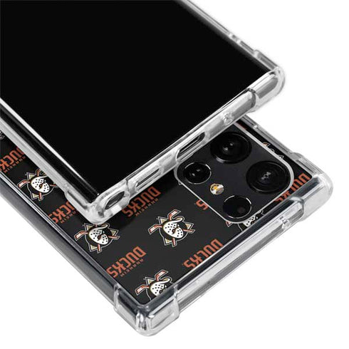 NHL Anaheim Ducks Pattern Galaxy S23 Ultra Clear Case