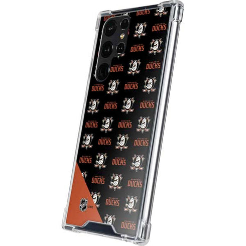 NHL Anaheim Ducks Pattern Galaxy S24 Ultra Clear Case