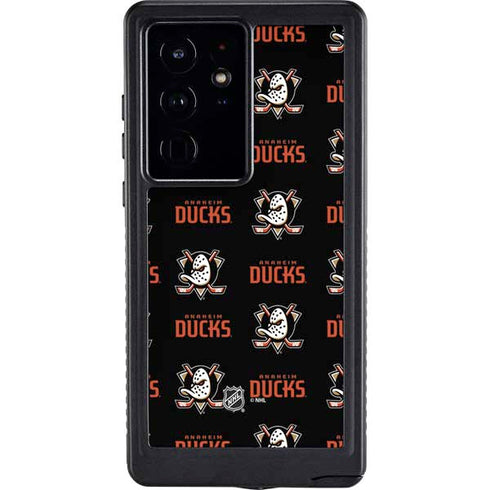 NHL Anaheim Ducks Pattern Galaxy S24 Ultra Waterproof Case