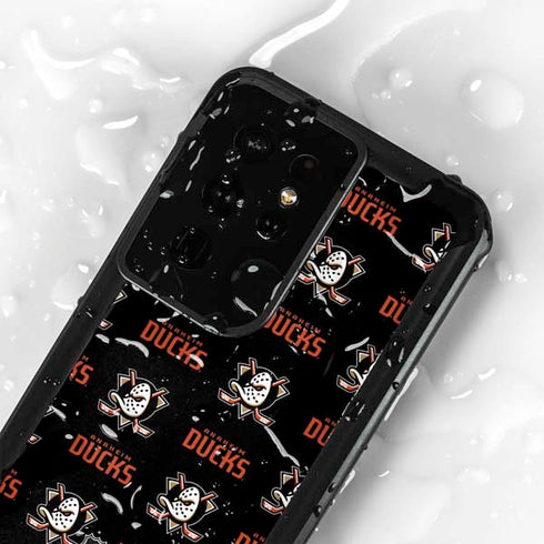 NHL Anaheim Ducks Pattern Galaxy S24 Ultra Waterproof Case
