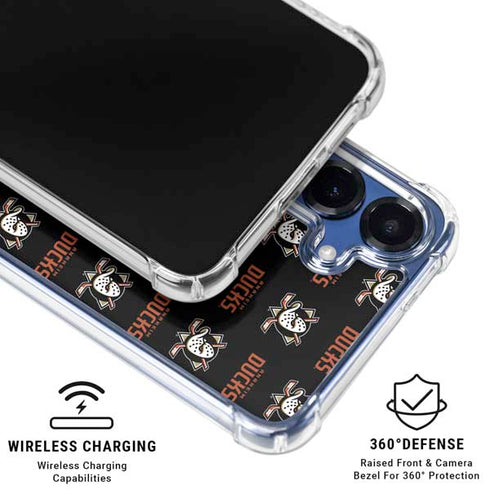 NHL Anaheim Ducks Pattern Galaxy S25 Clear Case