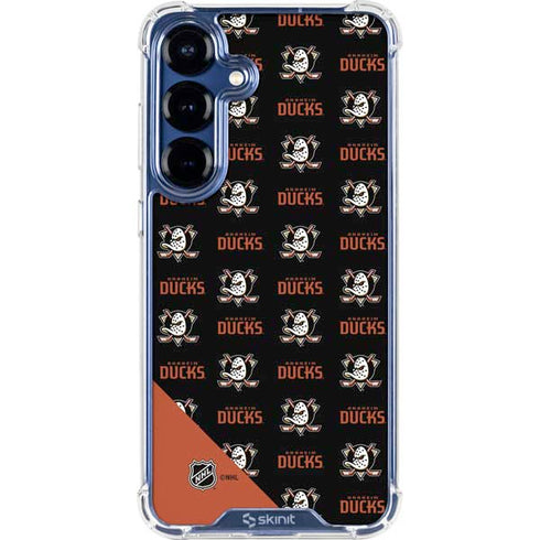 NHL Anaheim Ducks Pattern Galaxy S25 Plus Clear Case
