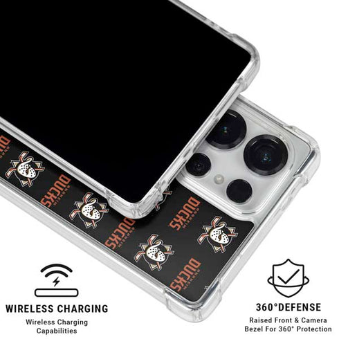 NHL Anaheim Ducks Pattern Galaxy S25 Ultra Clear Case