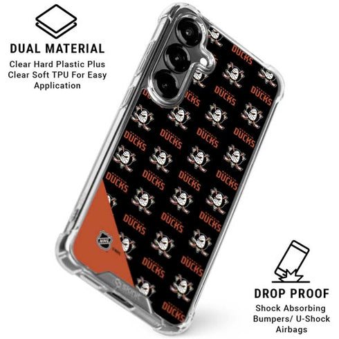 NHL Anaheim Ducks Pattern Galaxy S26 Clear Case