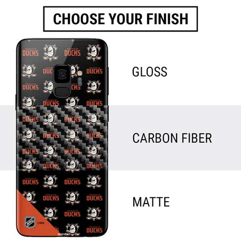 NHL Anaheim Ducks Pattern Galaxy S9 Skin