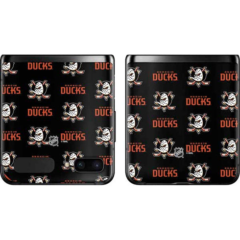 NHL Anaheim Ducks Pattern Galaxy Z Flip Skin