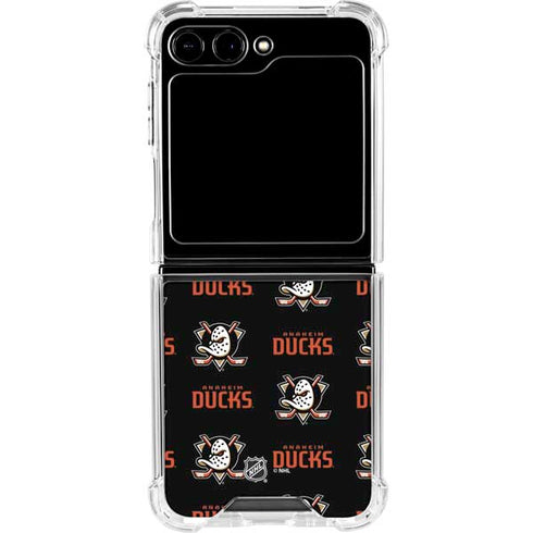 NHL Anaheim Ducks Pattern Galaxy Z Flip6 Clear Case