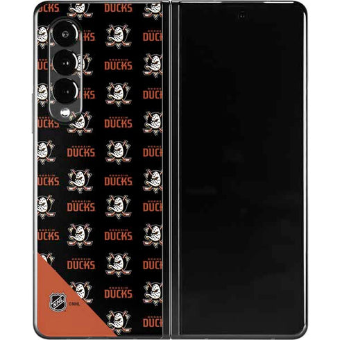 NHL Anaheim Ducks Pattern Galaxy Z Fold3 5G Skin