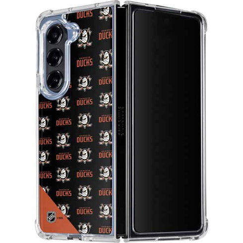 NHL Anaheim Ducks Pattern Galaxy Z Fold5 5G Clear Case