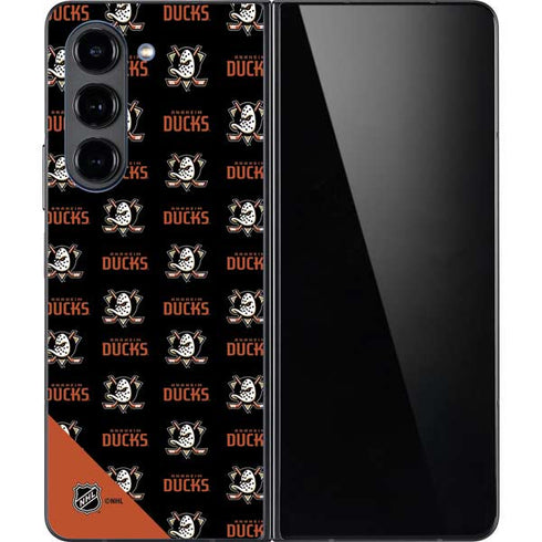 NHL Anaheim Ducks Pattern Galaxy Z Fold5 5G Skin