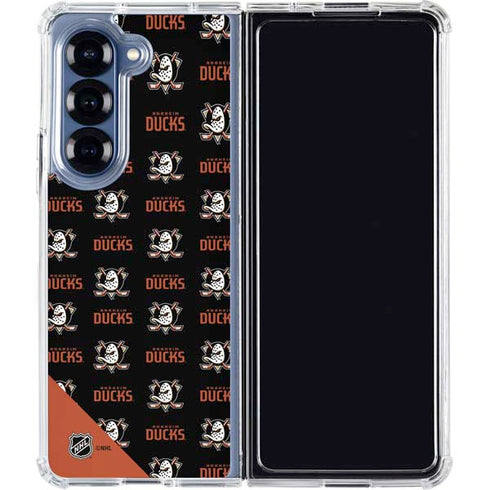 NHL Anaheim Ducks Pattern Galaxy Z Fold6 Clear Case