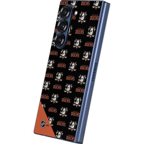 NHL Anaheim Ducks Pattern Galaxy Z Fold6 Skin