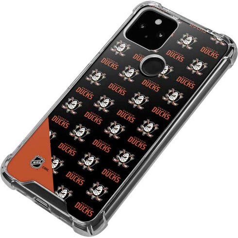 NHL Anaheim Ducks Pattern Google Pixel 5 Clear Case