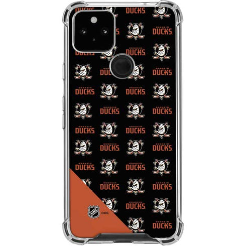 NHL Anaheim Ducks Pattern Google Pixel 5a 5G Clear Case
