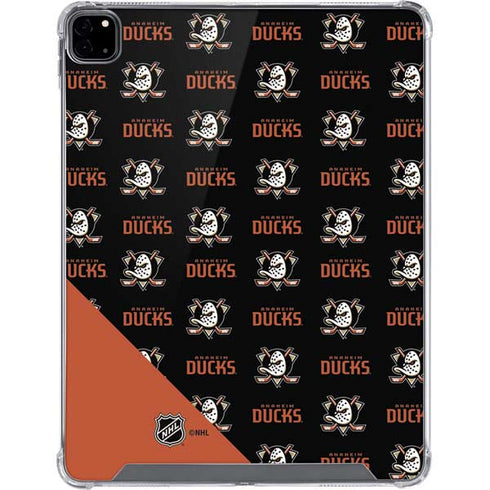 NHL Anaheim Ducks Pattern iPad Pro 12.9in (2020) Clear Case