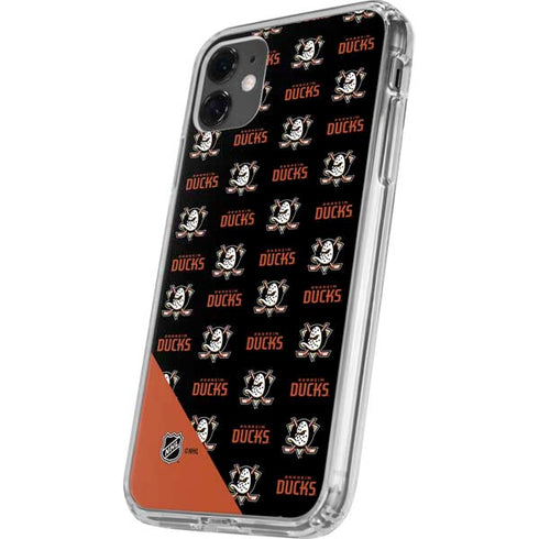 NHL Anaheim Ducks Pattern iPhone 11 Clear Case