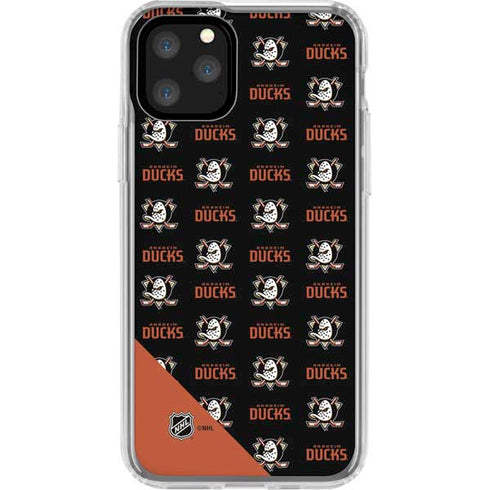NHL Anaheim Ducks Pattern iPhone 11 Pro Clear Case