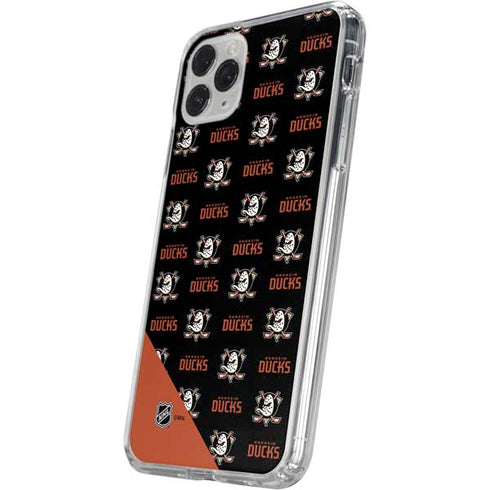 NHL Anaheim Ducks Pattern iPhone 11 Pro Clear Case