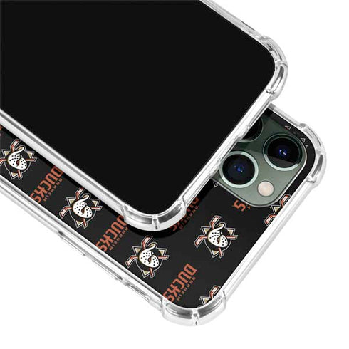 NHL Anaheim Ducks Pattern iPhone 11 Pro Max Clear Case