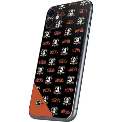 NHL Anaheim Ducks Pattern iPhone 11 Skin