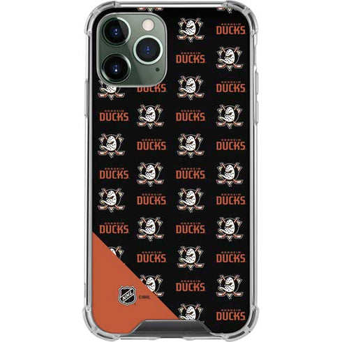 NHL Anaheim Ducks Pattern iPhone 12 Pro Clear Case