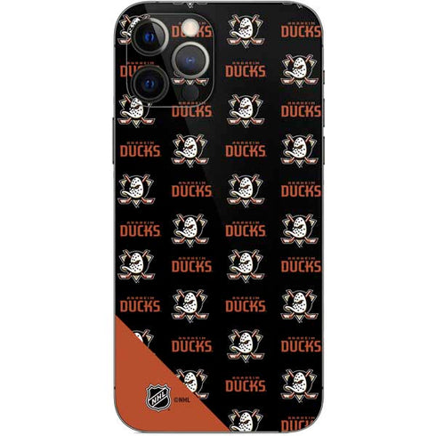NHL Anaheim Ducks Pattern iPhone 12 Pro Skin