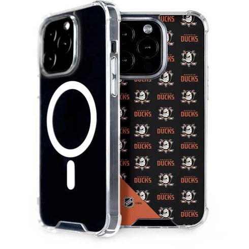 NHL Anaheim Ducks Pattern iPhone 14 Pro MagSafe Case